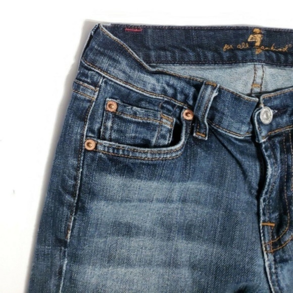 7 for all Mankind BOOT CUT Low Rise Jeans 25 31 - Picture 2 of 8